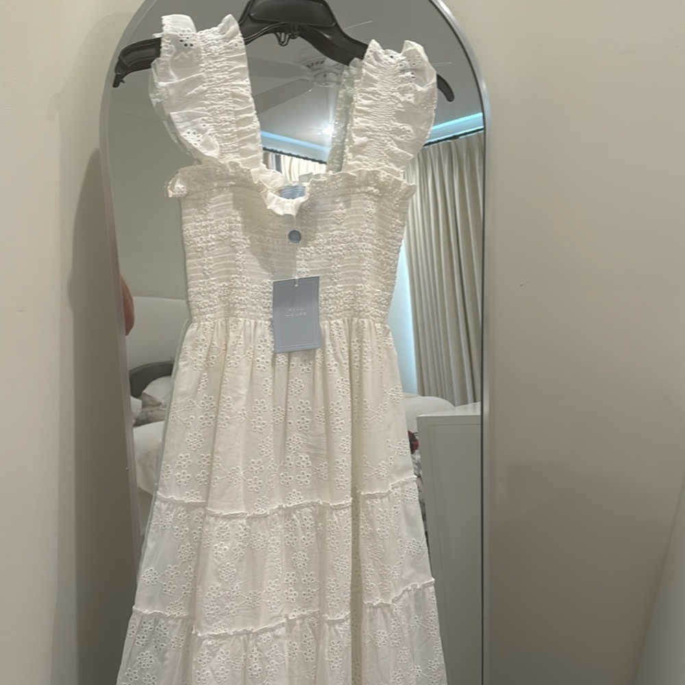 Hill House white lace nap dress
